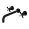 Kingston Brass Roman Tub Faucet, Matte Black, Wall Mount KS8020ZX - alternate 1